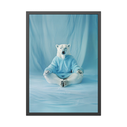 01 Polar Bear Yoga Meditate Art Print - 28"x40" Edition 1/30